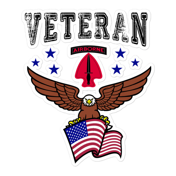 United States Army Special Operations Command (USASOC) Veteran (American Eagle) Bubble-free stickers