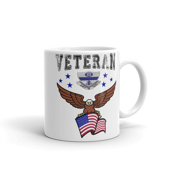 325 PIR Veteran (American Eagle) White glossy mug