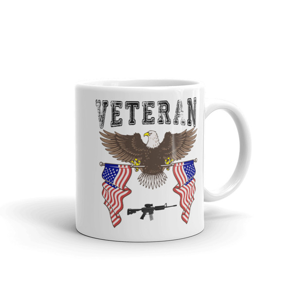 Veteran (M4/M16) (American Eagle 2) White glossy mug