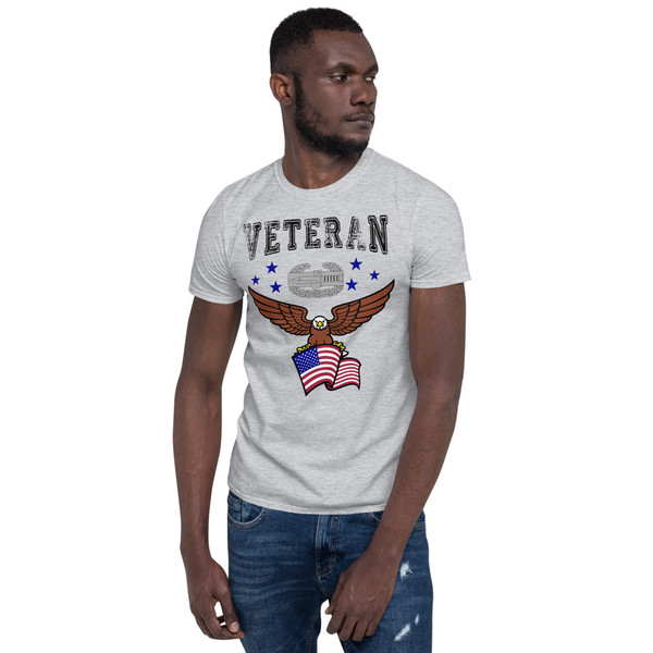 Combat Action Badge Veteran (American Eagle) Short-Sleeve Unisex T-Shirt