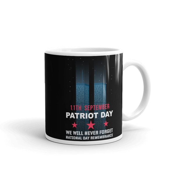 9/11 (We Will Never Forget 2) White glossy mug