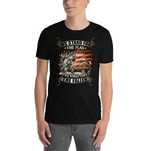 We Stand for the Flag, We Kneel for the Fallen Short-Sleeve Unisex T-Shirt