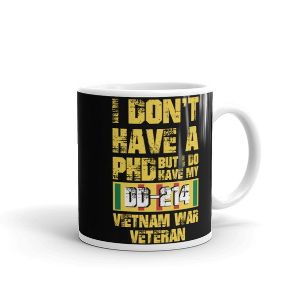 Vietnam Veteran (DD 2-14) White glossy mug