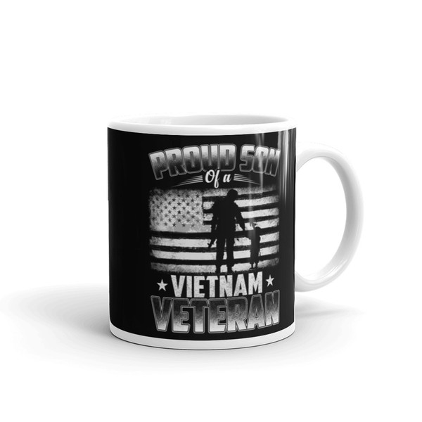 Proud Son of a Vietnam Veteran White mug
