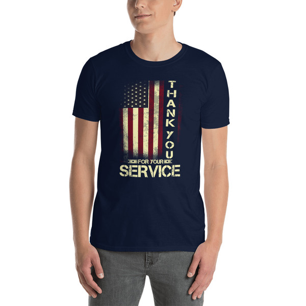 Thank You For Your Service (US FLAG) Short-Sleeve Unisex T-Shirt