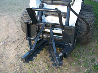 Haugen HTP 12 12''Tree Puller with a back rest for Skid Steer TMS equip