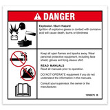 Genie Lift Part # 1290675GT - DECAL,DANGER,BATTERY SAFETY***, GS-1330m, EA