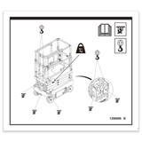Genie Lift Part # 1290699GT - DECAL LABEL TRANSPORT DIAGRAM, GS-1330m, EA
