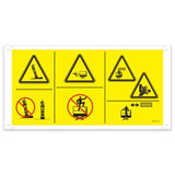 Genie Lift Part # 1293166GT - DECAL,TIP-OVER,CRUSH, GS-1330m, EA