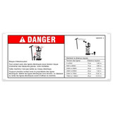 Genie Lift Part # 1294707FRGT - DECAL,DANGER,ELEC HAZARD,GS,MINI, EA