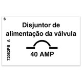 Genie Lift Part # 72052PBGT - DECAL,LABEL,40A CB, EA