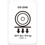 Genie Lift Part # 1305512GT - DECAL, LABEL, WHEEL LOAD, E-DRIVE, GS-2046, EA