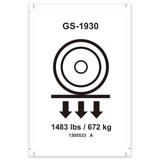 Genie Lift Part # 1305533GT - DECAL, LABEL, WHEEL LOAD, E-DRIVE, GS-1930, EA