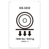 Genie Lift Part # 1305537GT - DECAL, LABEL, WHEEL LOAD, E-DRIVE, GS-3232, EA