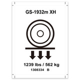 Genie Lift Part # 1308334GT - DECAL,LABLE,WHEEL LOAD GS-1932m XH, EA
