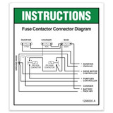 Genie Lift Part # 1298000GT - DECAL, WORD, FUSE/CONTACTOR CONN DIAGRAM, Z-45FE/DC, EA