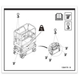 Genie Lift Part # 1304179GT - DECAL,LABEL TRANSPORT DIAGRAM,GS-1932m, EA