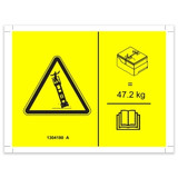 Genie Lift Part # 1304180GT - DECAL SYMBOL TIP OVER BATTERIES, GS-1932m, EA