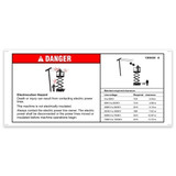 Genie Lift Part # 1305430GT - DECAL,DANGER,ELEC HAZARD,GS,MINI,H, EA