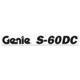 Genie Lift Part # 1304923GT - DECAL, COSMETIC, BLACK, S-60 DC GENIE, EA