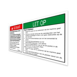 Genie Lift Part # 72849DUGT - DECAL,DANGER,BRAKE RELEASE, EA