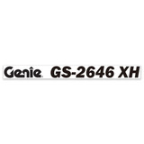 Genie Lift Part # 1307574GT - DECAL,COSMETIC,GS-2646XH, BLACK, EA