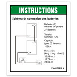 Genie Lift Part # 1304175FRGT - DECAL,INSTRUCT,BATTERY CONNECT,GS-1932m, EA