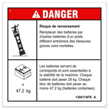 Genie Lift Part # 1304174FRGT - DECAL,DANGER-TIP-OVER,BATT,GS-1932m, EA
