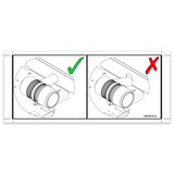Genie Lift Part # 1301075GT - DECAL, CENTER THE RAW AIR HOSE, EA