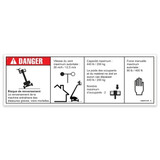 Genie Lift Part # 1299791FRGT - DECAL,DANGER,CAP, AIRCRAFT, WORD,FR, EA