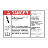 Genie Lift Part # 1299263FRGT - DECAL,DANGER,TIP, GS69 FOAM FILLED, EA