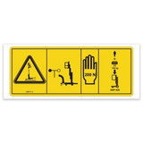 Genie Lift Part # 1298711GT - DECAL, DANGER, MAX CAPACITY 136KG, SIDE FORCE 200N, EA