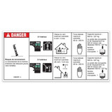 Genie Lift Part # 1296625FRGT - DECAL, DANGER, MAX CAPACITY 500LBS, SIDE FORCE 45LBS, EA