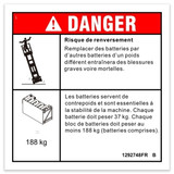 Genie Lift Part # 1292748FRGT - DECAL,BATT.TRAY/WEIGHT, GS4655, EA