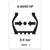 Genie Lift Part # 1288408GT - DECAL,TIRE SEALANT,3.25 X 7.5, EA