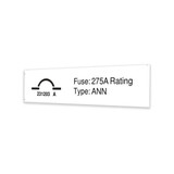Genie Lift Part # 231203GT - DECAL, 275A FUSE RATING, ANN, EA