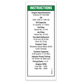 Genie Lift Part # 1294319GT - DECAL, KUBOTA D1105, SPECS, EA