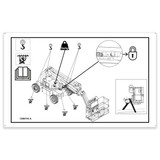 Genie Lift Part # 1299744GT - DECAL,TRANSPORT/LIFT DIAGRAM, Z-45, EA