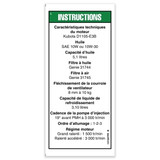 Genie Lift Part # 131587FRGT - DECAL,NOTICE,KUBD1105,T4,FR, EA