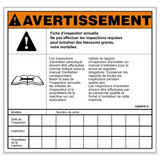 Genie Lift Part # 52865FRGT - DECAL,ANNUAL INSP, EA