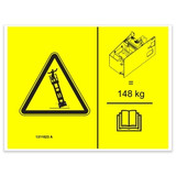 Genie Lift Part # 1311623GT - DECAL,DANGER,TIP-OVER,LI BATTERY,SYM, EA