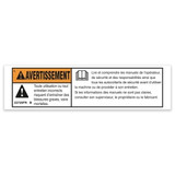 Genie Lift Part # 23725FRGT - DECAL,DANGER,FAIL.READ,1.5X5, EA