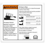 Genie Lift Part # 1305691GT - DECAL, RUNAWAY HAZ, GS26, EA