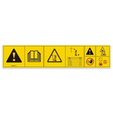 Genie Lift Part # 1321979GT - DECAL,READ THE MANUAL,ELECTROCUTION,COMPARTMENT ACCESS,EXPLOSION, EA