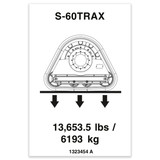 Genie Lift Part # 1323454GT - DECAL, WHEEL LOAD S60XC TRAX, EA