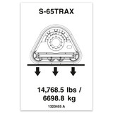 Genie Lift Part # 1323455GT - DECAL, WHEEL LOAD S65XC TRAX, EA