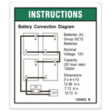 Genie Lift Part # 1324023GT - DECAL,INSTRUCT,BATTERY CONNECT,GS4046, EA