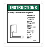Genie Lift Part # 1327704GT - DECAL, INSTRUCT, BATTERY CONNECT, LITHIUM (ACE), EA