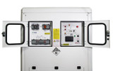 The 90kWh Lead Acid Battery Unit. A side shot of the Generac Mobile BESS showcases the heavy-duty construction, the lead acid OPzV-S battery, and accessible ports for connecting multiple units for scalable energy solutions in various environments.