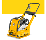 Wacker Neuson WPU1550A vibratory plate with integrated wheels for easier transport between work areas.